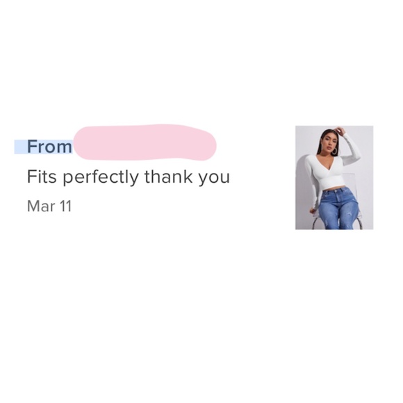 Deep V Neck Long Sleeve Rib-knit White Crop Top - Picture 7 of 12